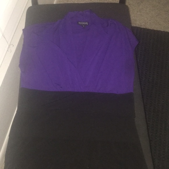 ENFOCUS Dress purple and black. SZ 8 - Picture 3 of 5